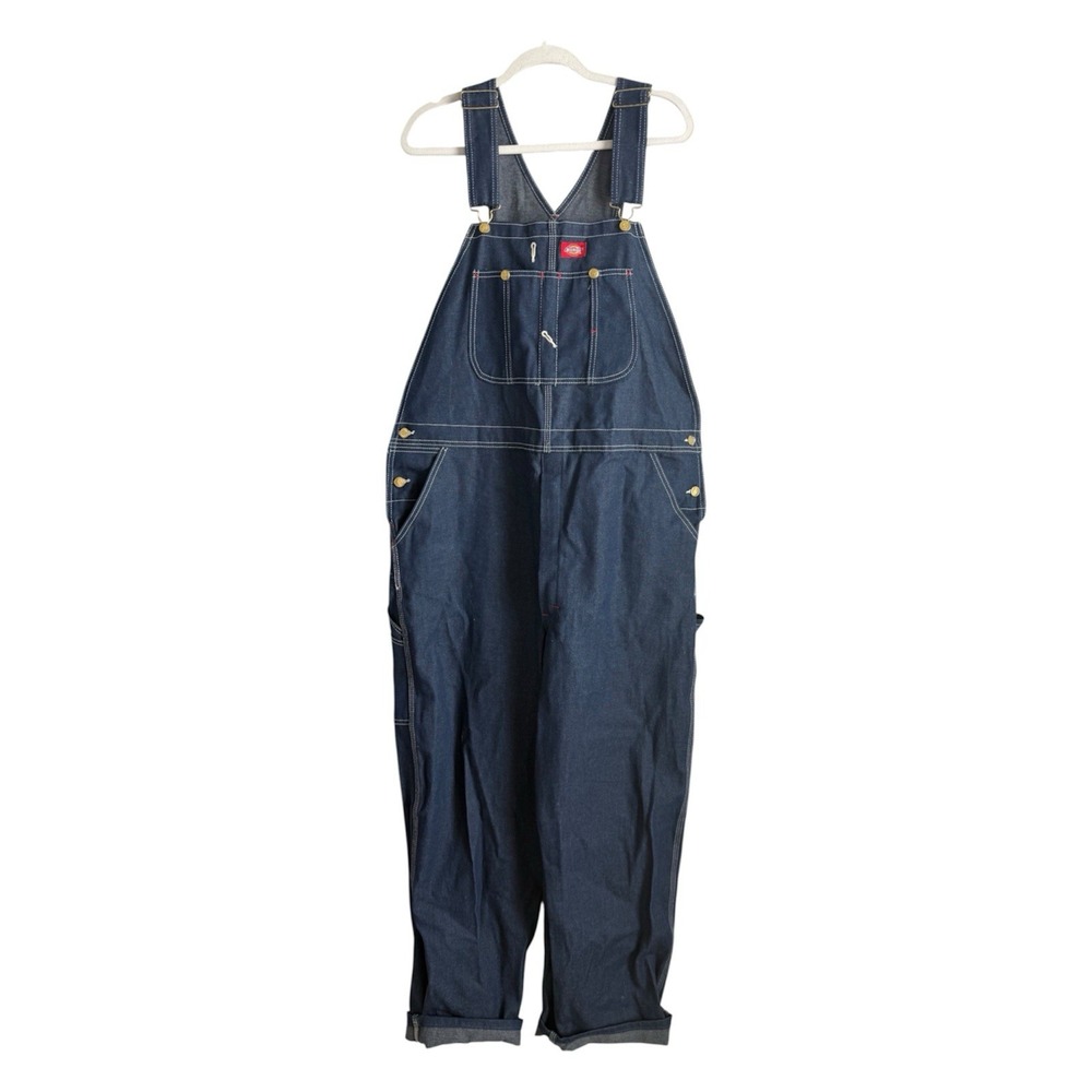 Dickies Denim Overalls Blue Bib Carpenter Workwear Baggy 90s Gorpcore Men 38x30